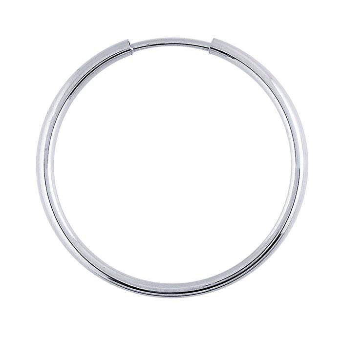 Sterling Silver 1.3 x 21mm Endless Hoop Earring