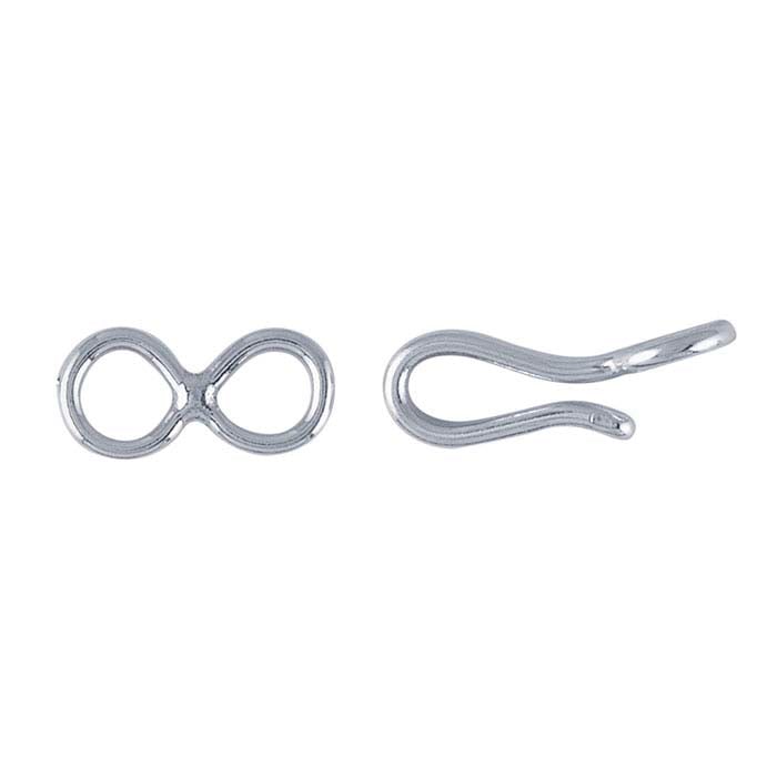 Chiusura a gancio e occhiello in argento sterling 21,4 x 5,6 mm