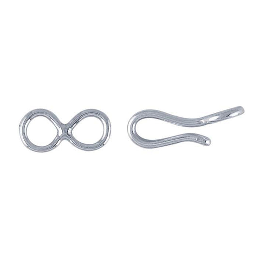 Zapięcie hak i oczko ze srebra próby 925, 21,4 x 5,6 mm