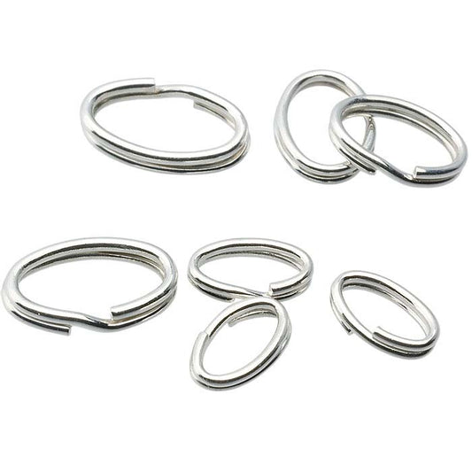 Sterling Silver 6.6 x 4.0mm Oval Split Ring