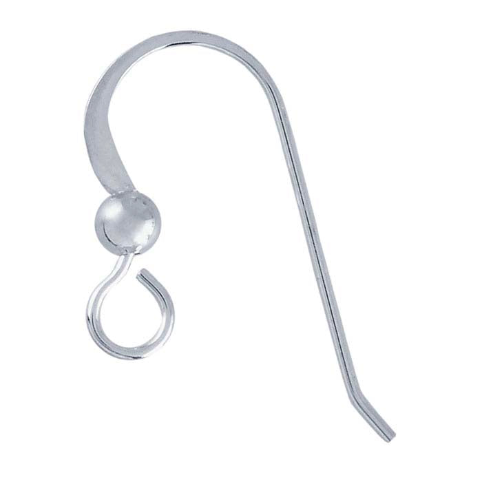 Hammered Ear Wire with Loop and 3mm Bead