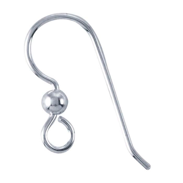 Ear Wire with Loop and 3mm Bead