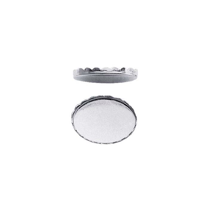 Oval Scalloped Bezel Cup Setting