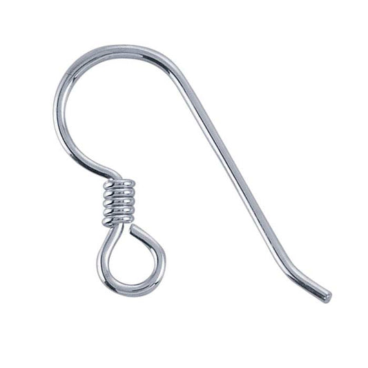 Sterling Silver Heavy Ear Wire with Loop and Coil