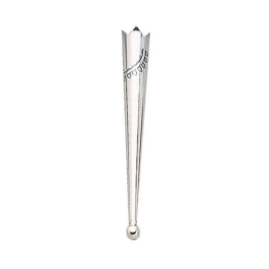 Sterling Silver Stamped Bolo Tip with 3mm Bead