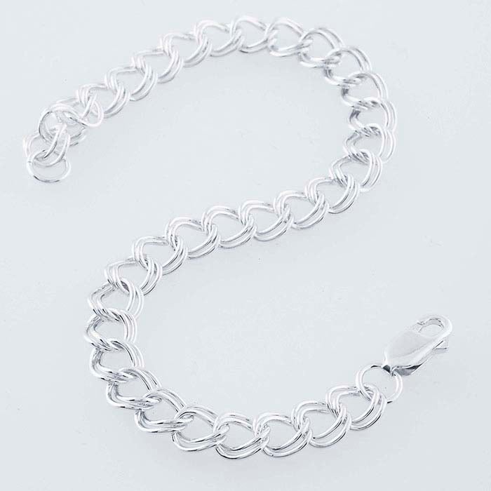 Sterling Silver Charm Chain Bracelet