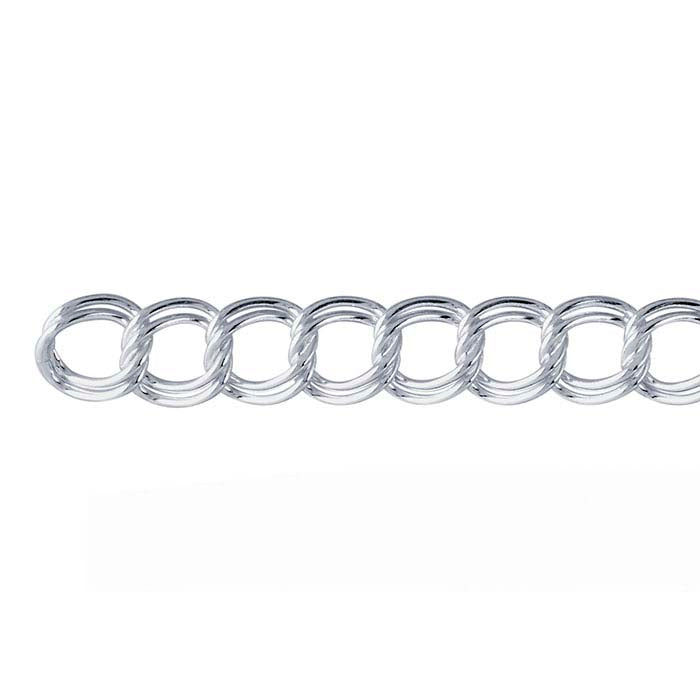 Sterling Silver Double-Cable Charm Chain