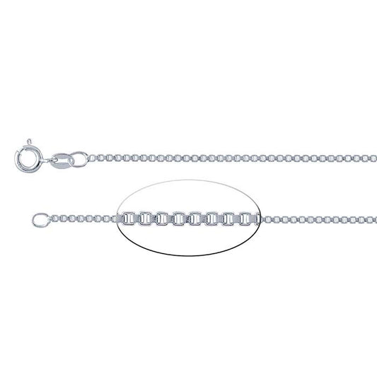 Sidabro 925 1,5 mm Venecijos dėžutės grandinėlė
