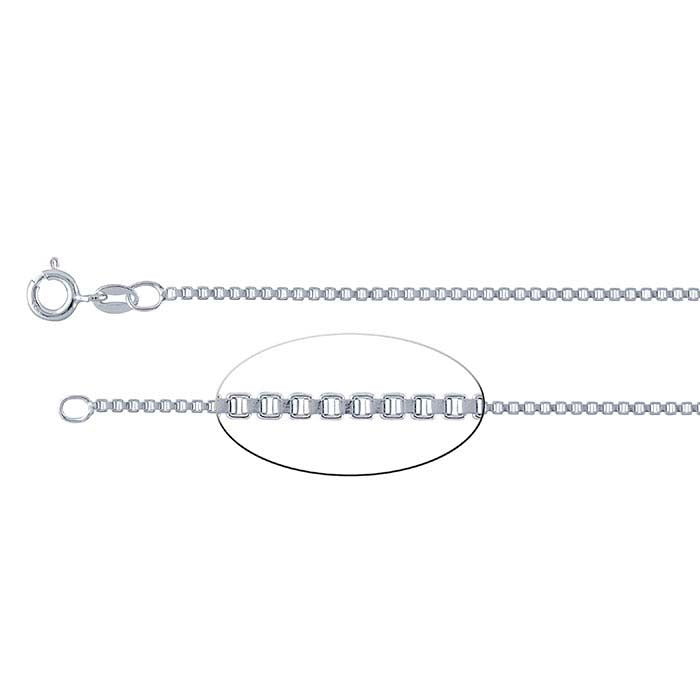Catena a scatola veneziana in argento sterling 1,5 mm