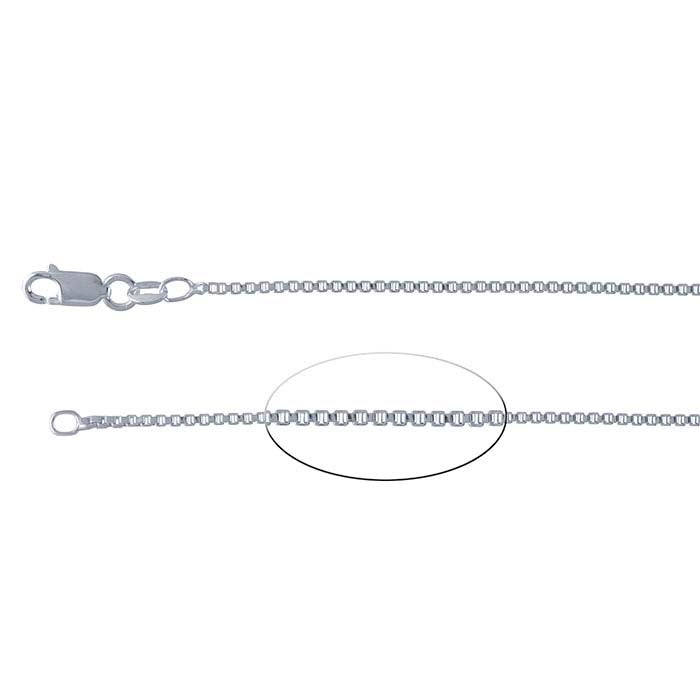 Catena a scatola veneziana in argento sterling 1,5 mm