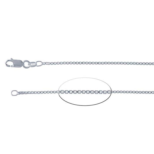 Sterling Silver 1,5 mm venetiansk boxlänk