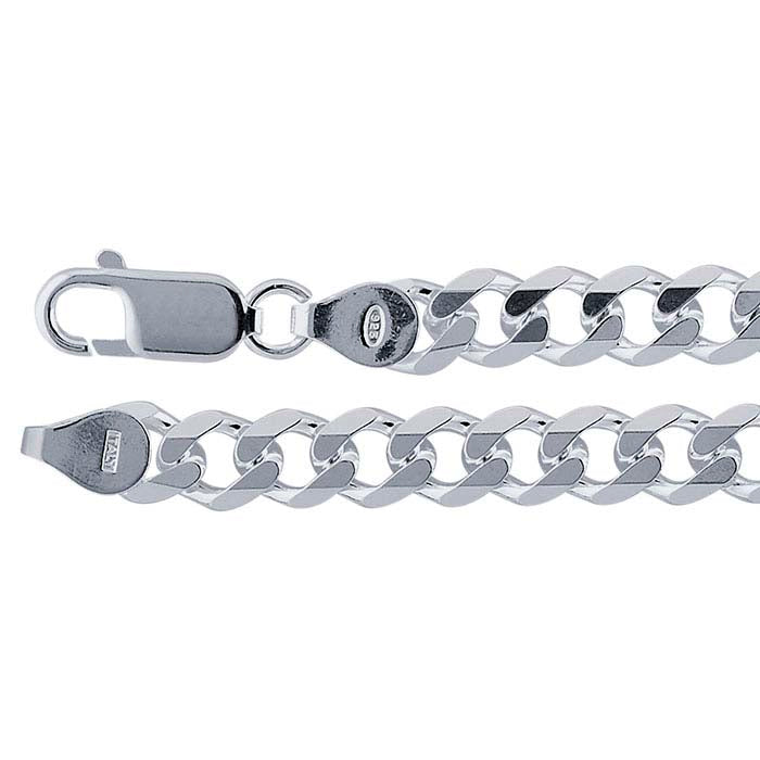 スターリングシルバー 5.5mm 斜めカット カーブチェーン