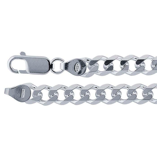 Sterling Silver 5.5mm Beveled Curb Chain