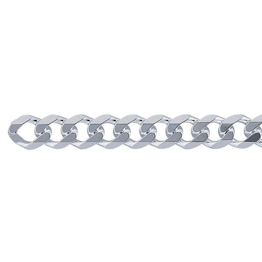Sterling Silver 5.5mm Beveled Curb Chain, By the Foot