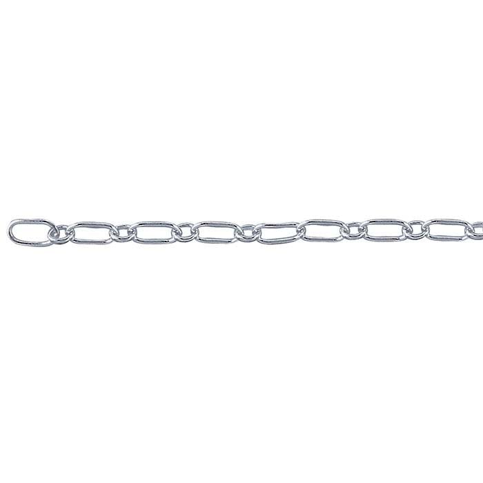 Sterling Silver Oval Long & Short Chain