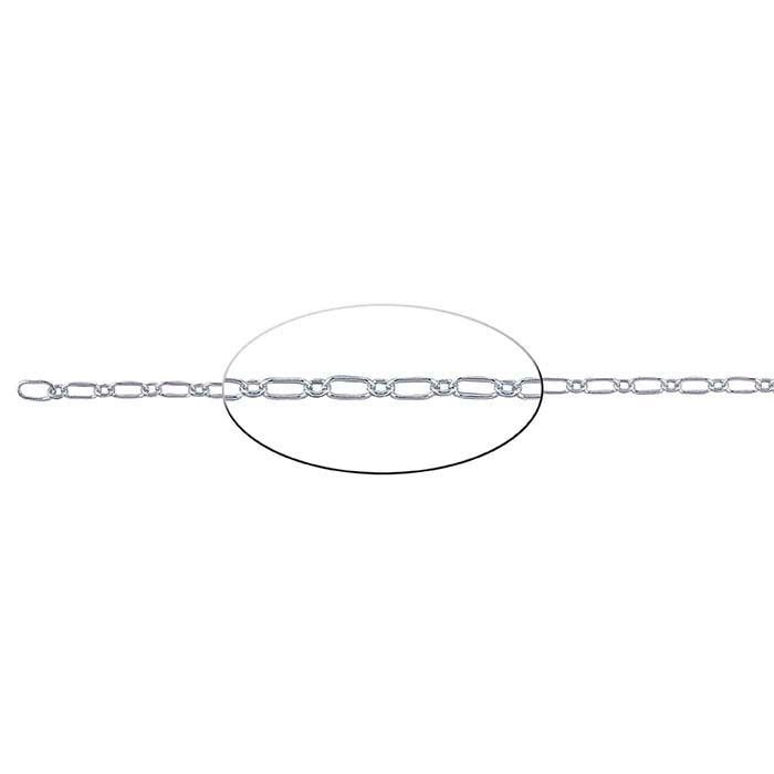 Sterling Silver Oval Long & Short Chain