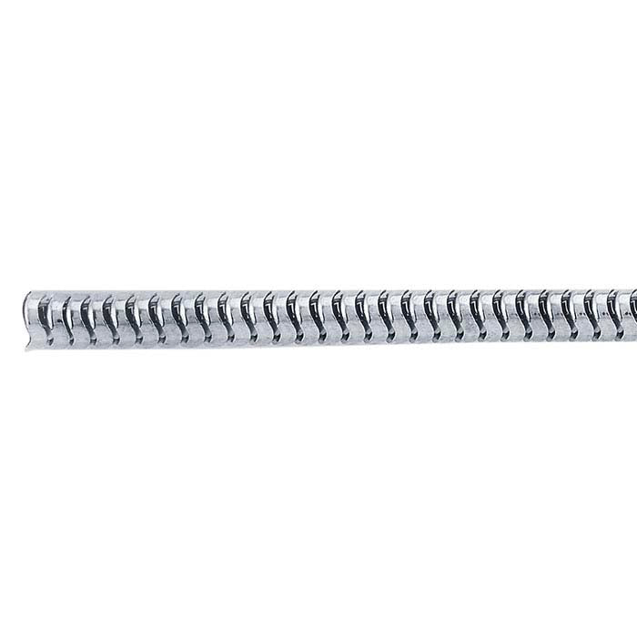 Sterlingsilver 3 mm rund osömd orm-länk, per fot