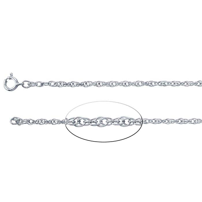 Chaîne double corde en argent sterling 2,1 mm