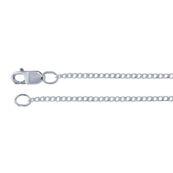 Sterling Silver 1,4 mm Curb-kedja