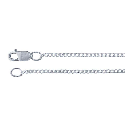Sterling Silver 1,4 mm Curb-kedja