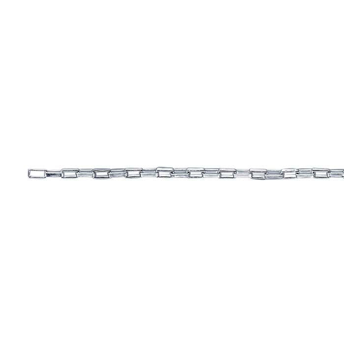 Sterling Silver 1,1 mm Lång Boxkedja, Per Fot