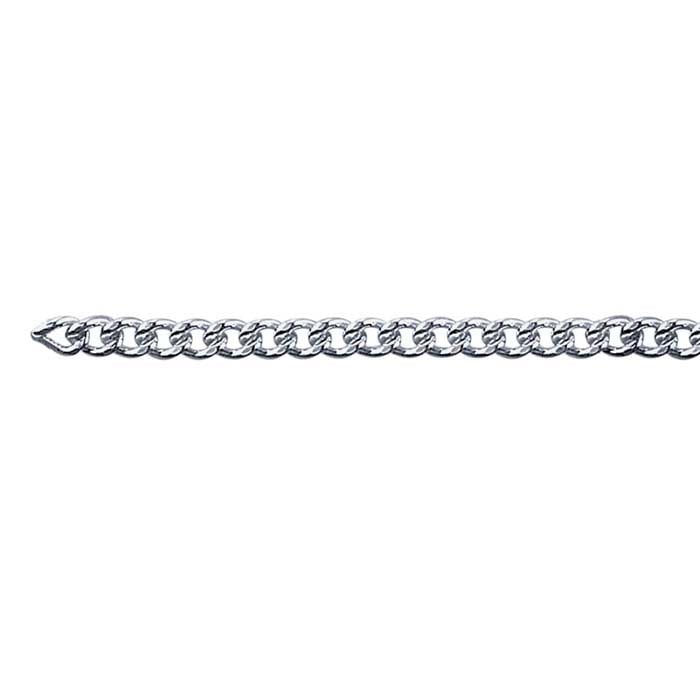Sterling Silver Diamond-Cut Curb Chain