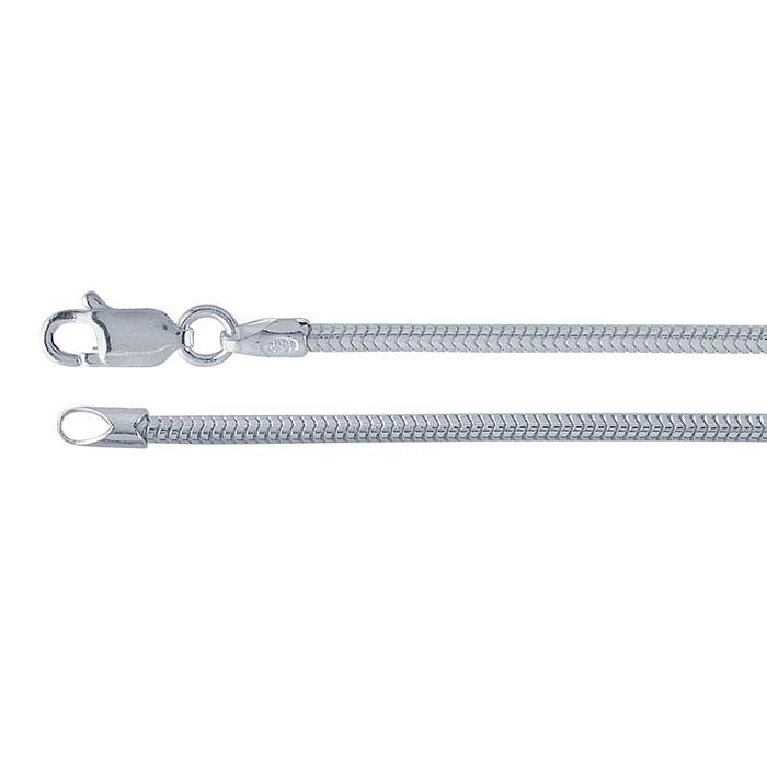 Sterling Silver 1,9 mm Rund Osömmad Ormkedja