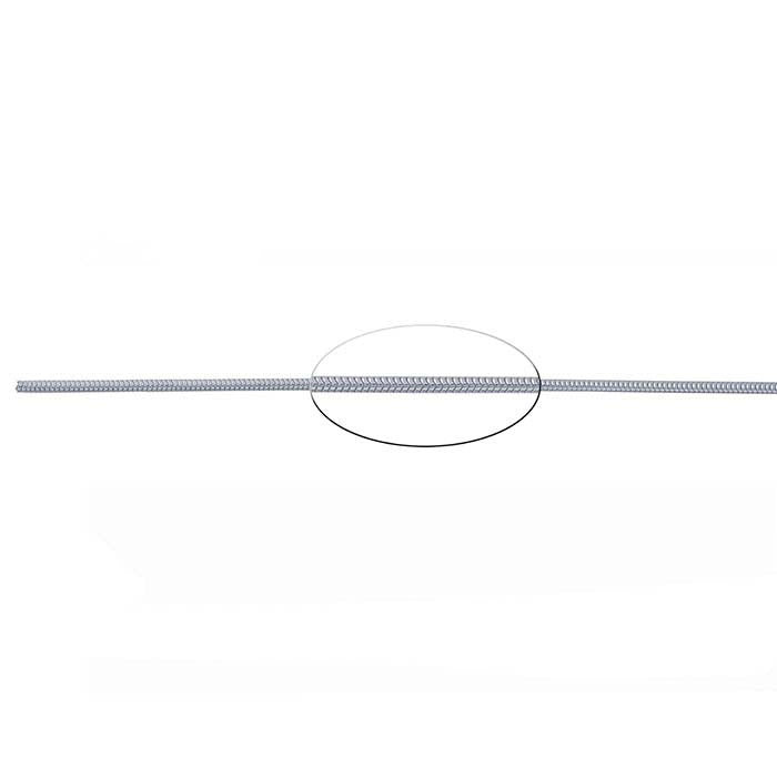 Catena a serpente tonda senza giunture in argento sterling 1,9 mm, al piede