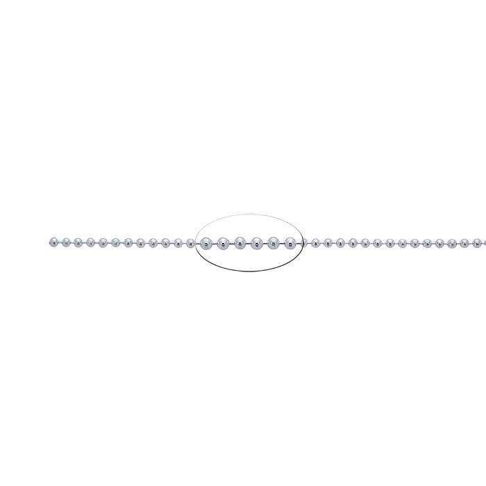 Sterling Silver 3mm Bead Chain, By the Foot