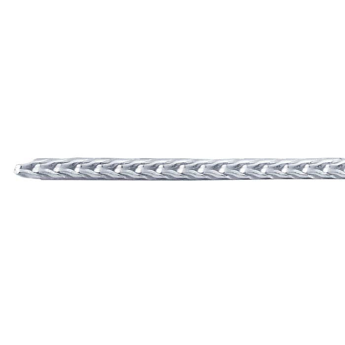 Sterling Silver 2mm Round Foxtail Chain, By the Foot