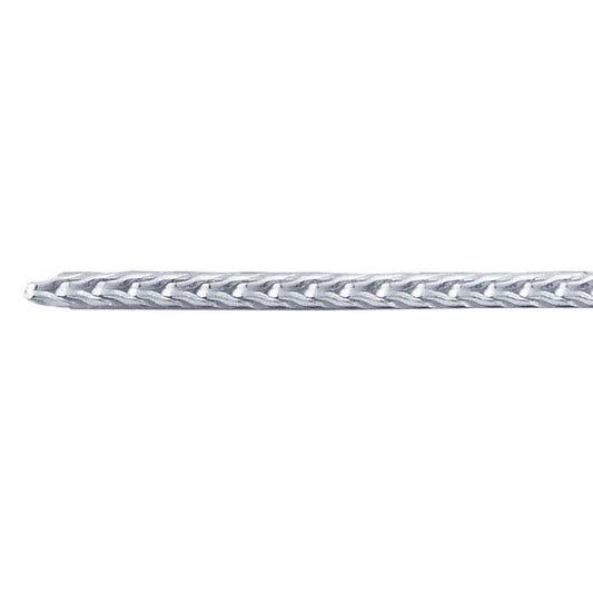 Sterling Silver 2mm Round Foxtail Chain, By the Foot
