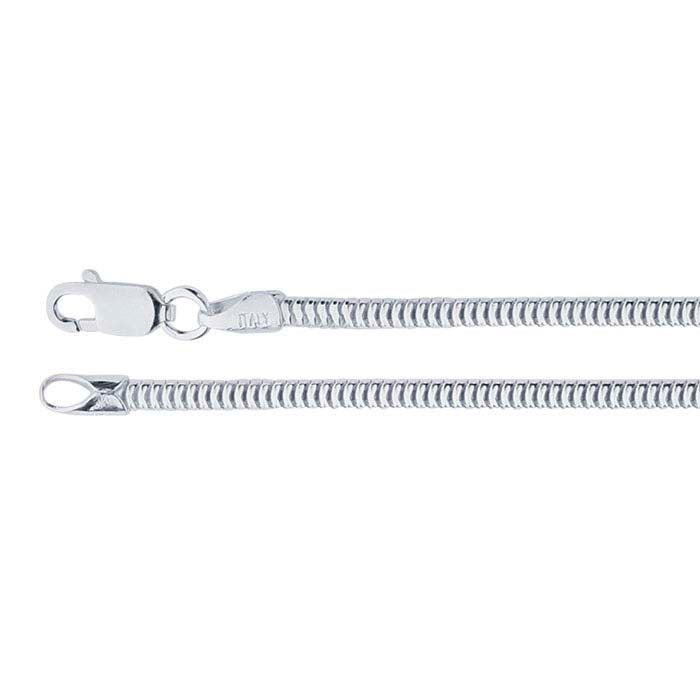 Sterlingsilver 2,5 mm rund oskarvad orm-länk