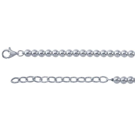 Sterling Silver Round Bead-on-Chain Necklace