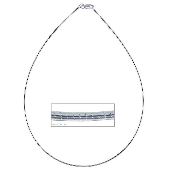 Sterling Silver Omega Round Neck Chain