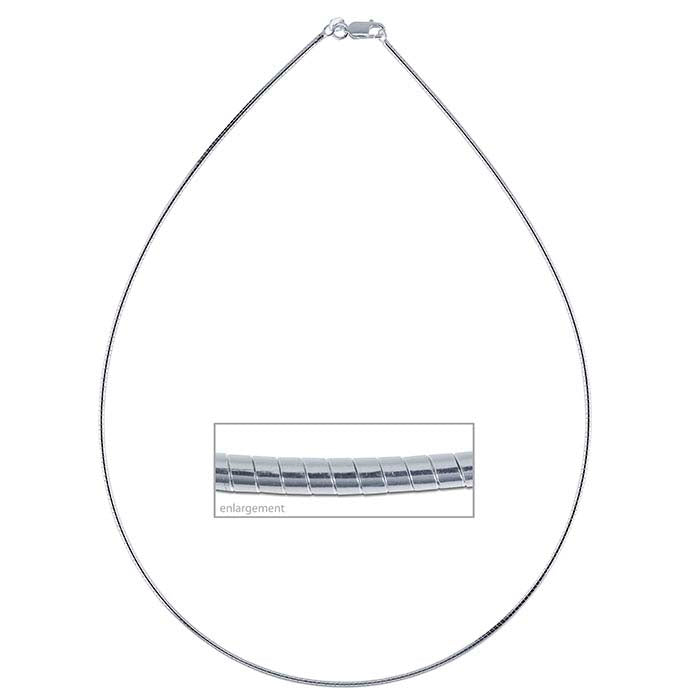 Sterling Silver Omega Round Neck Chain