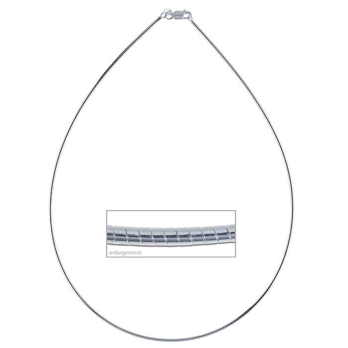 Sterling Silver Omega Round Neck Chain