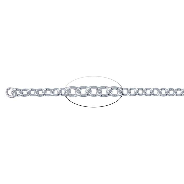 Sterling Silver Oval Cable Chain