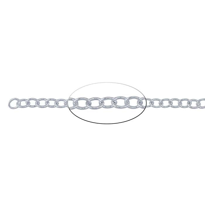 Sterling Silver Oval Cable Chain