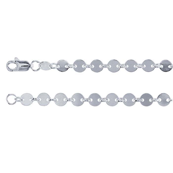 Sterling Silver 4mm Circle Link Chain