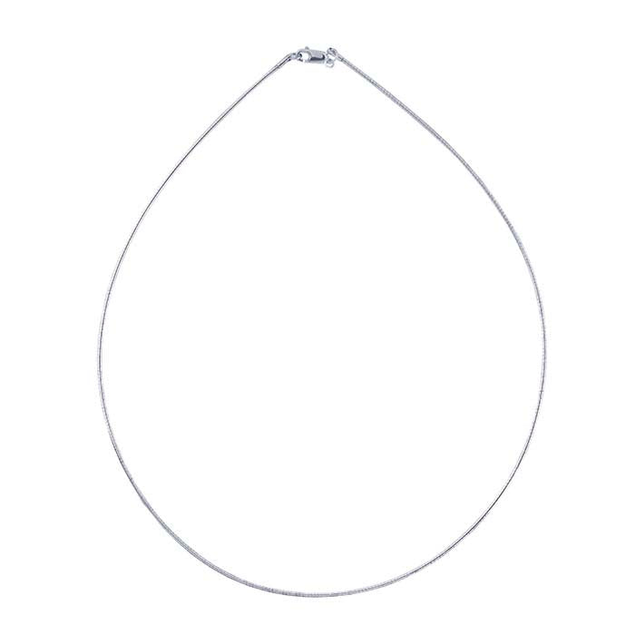 Sterling Silver Omega Round Neck Chain