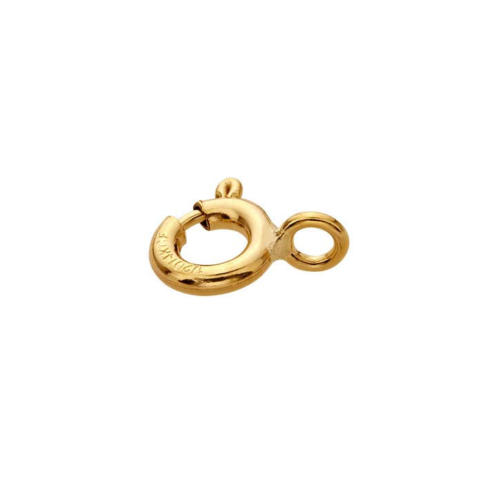 Chiusura ad Anello a Molla a Cerchio Chiuso 14/20 Oro Giallo Riempito 8,7 x 5,5 mm