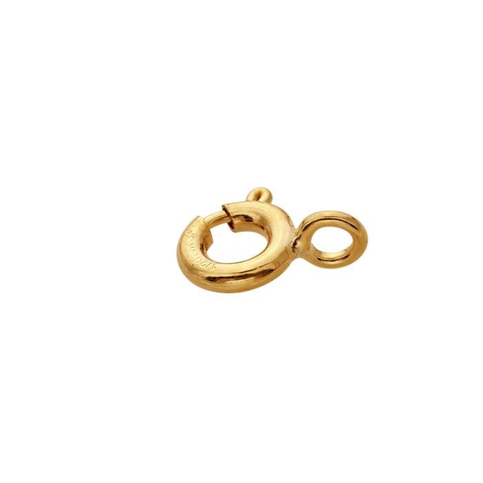 Chiusura a molla ad anello chiuso 14/20 in oro giallo riempito 8,3 x 5 mm