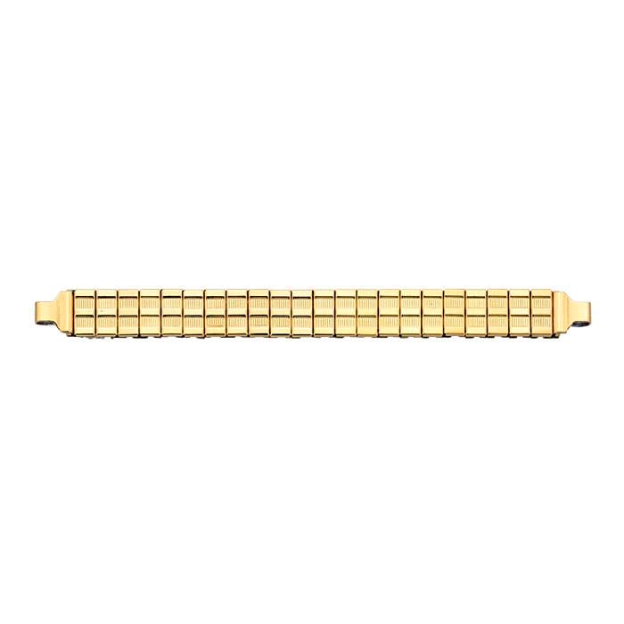 Steel Gold-Tone Narrow Adjustable Expansion Watch Band