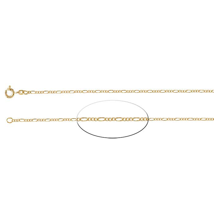 14/20 Yellow Gold-Filled Figaro Chain