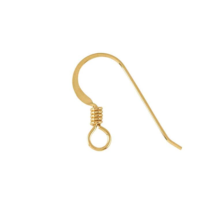 Hammered Ear Wire with Coil