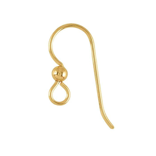 Ear Wire with Loop and 3mm Bead