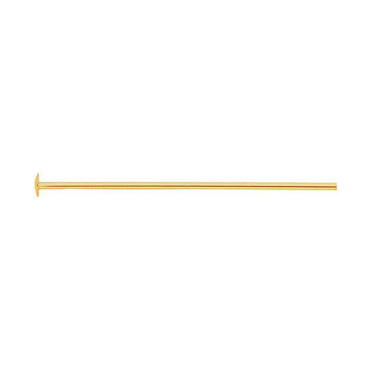 14/20 Yellow Gold-Filled 2mm Domed Head Pin, 0.72mm, Hard