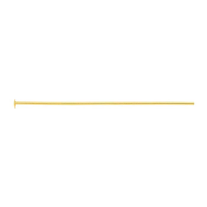 14/20 Yellow Gold-Filled 38.1mm 2mm Domed Head Pin, 0.72mm, Hard
