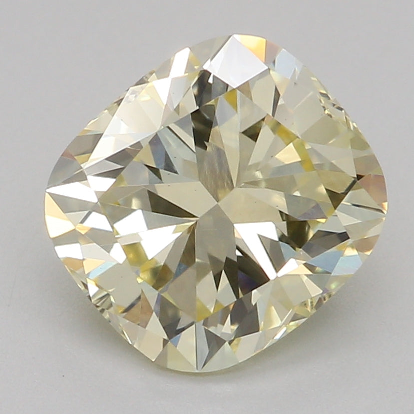 Lab-Grown Diamond 1.58ct, Cushion, Yellow, VS1