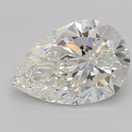 Lab-Grown Diamond 4.08ct, Pear, G, VVS2